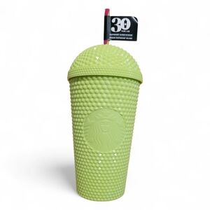 Starbucks 30 Year Lime Green Studded Dome Lid Frappuccino Tumbler, 16 Oz Limited